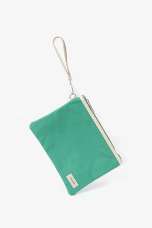 Pochette in canvas verde