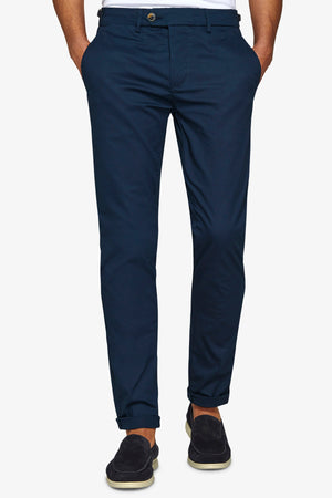 Pantalone chino armaturato blu slim