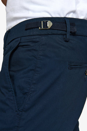 Pantalone chino armaturato blu slim