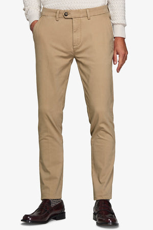 Pantalone chino gabardina beige