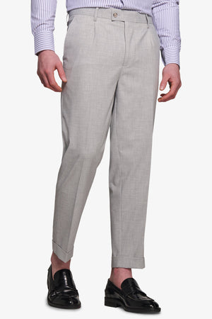 Pantalone da abito melange grigio chiaro