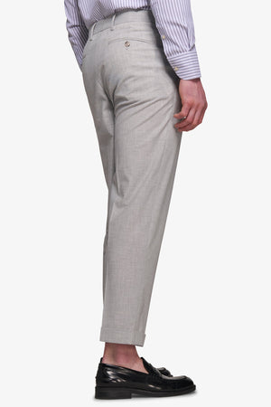 Pantalone da abito melange grigio chiaro