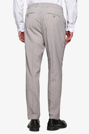 Pantalone da abito gessato grigio chiaro