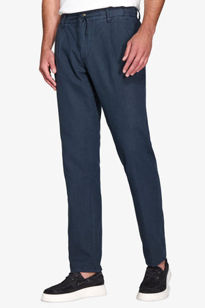 Pantalaccio misto lino navy