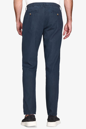 Pantalaccio misto lino navy