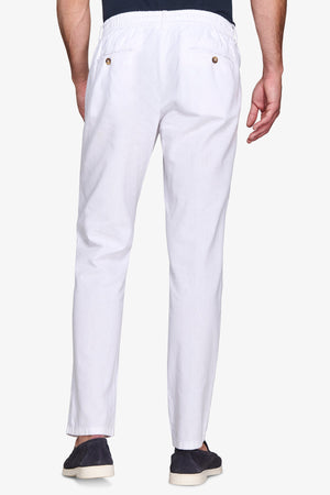 Pantalaccio misto lino bianco