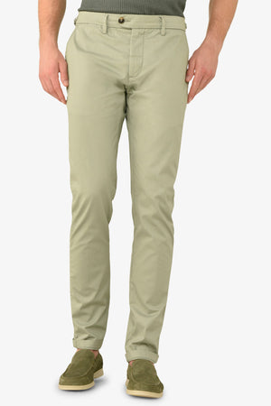 Pantalone chino armaturato salvia slim