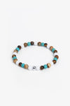 Bracciale con perle multicolor turchese