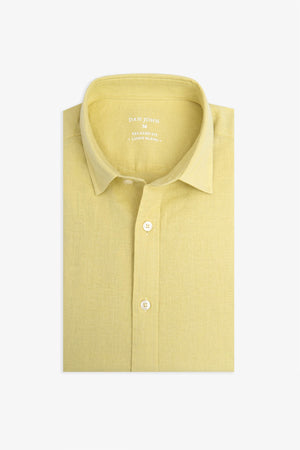 Camicia misto lino lime