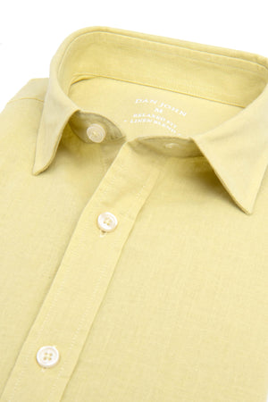 Camicia misto lino lime