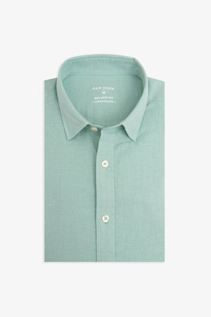 Camicia misto lino menta