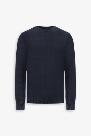 Maglia girocollo chicco di riso navy