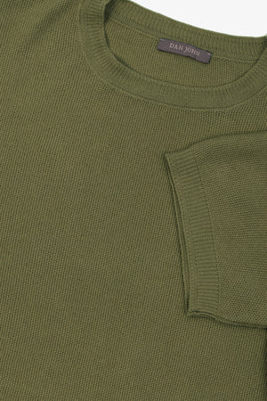 T-shirt in maglia nido d'ape militare