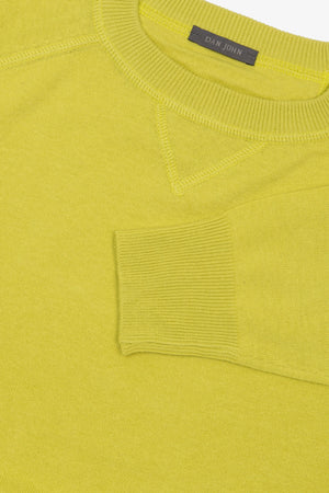 Maglia girocollo taglio felpa lime