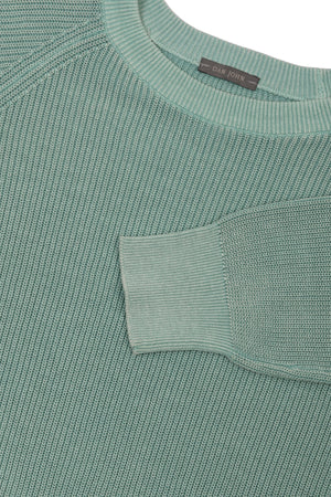 Maglia girocollo costina menta